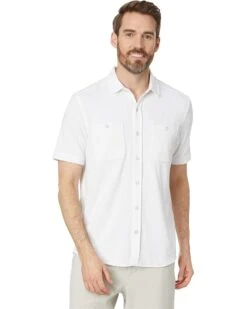 Johnston & Murphy Short Sleeve Double Pocket Knit Shirt | Shirts & Tops -Shoezy Wear 610HnZk0hDL. AC SR736920