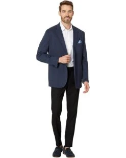 Johnston & Murphy Xcflex Solid Knit Blazer | Coats & Outerwear -Shoezy Wear 61SEq13VyL. AC SR736920
