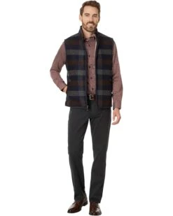 Johnston & Murphy Plaid And Sherpa Vest | Coats & Outerwear -Shoezy Wear 71 Kjm3GZL. AC SR736920