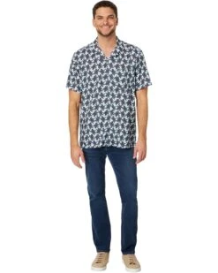 Johnston & Murphy Short Sleeve Leaf Cluster Camp Shirt | Shirts & Tops -Shoezy Wear 71k 3ZMCeIL. AC SR736920