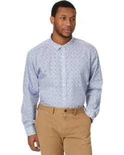 Johnston & Murphy Mosaic Tile Print Shirt | Shirts & Tops