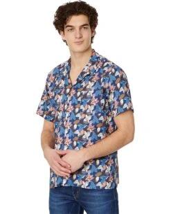 Johnston & Murphy Short Sleeve Abstract Floral Camp Shirt | Shirts & Tops