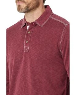 Johnston & Murphy Vintage Slub Long Sleeve Polo | Shirts & Tops -Shoezy Wear 915Ar0X30nL. AC SR736920